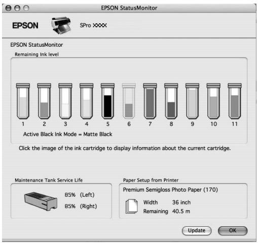 EPSON STYLUS PRO 7900 - Affichage des informations dans EPSON StatusMonitor - 1
