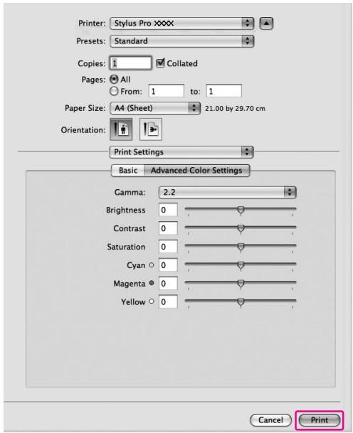 EPSON STYLUS PRO 7900 - Réglage des paramètres du pilote d'impression - 4