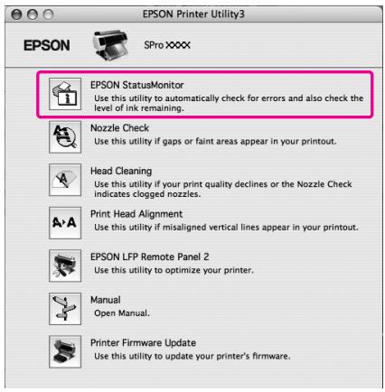 EPSON STYLUS PRO 7900 - Accès à l'utilitaire EPSON StatusMonitor - 1
