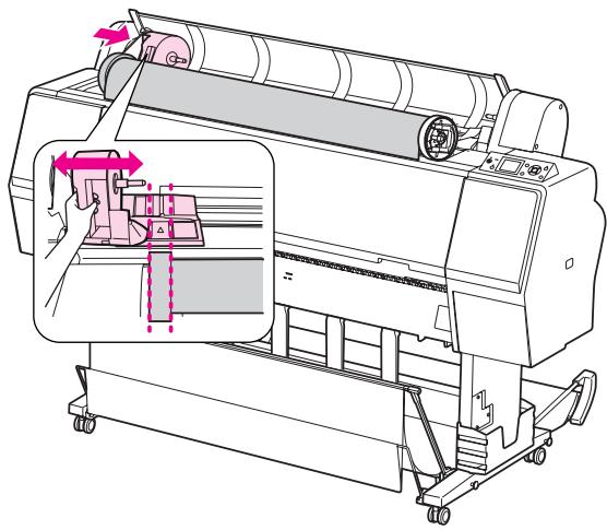EPSON STYLUS PRO 7900 - Pour déverrouiller le support de l'adaptateur, appuyez fermement sur le support. Déplacez-le ensuite vers la gauche à l'aide de la poignée. - 8