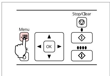 graph TD A["Menu"] --> B["OK"] B --> C["Stop/Clear"] C --> D["✓"] C --> E["◇"] C --> F["..."] C --> G["◇"]