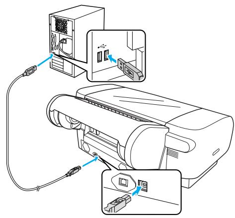 EPSON STYLUS PRO 4880 - Raccordement de l'imprimante à l'ordinateur - 1
