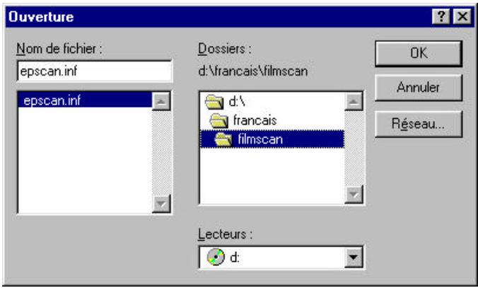 EPSON FILMSCAN 200 - Installation du logiciel sous Windows 95 - 3
