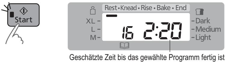 PANASONIC SD-2500 - Starten Sie die Maschine - 1