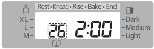 PANASONIC SD-2500 - Select menu '26' (SD-2500: '24') - 2