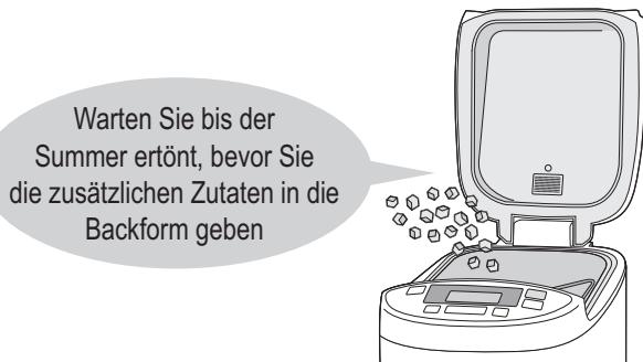 PANASONIC SD-2501WXE - Hinzugeben von zusätzlichen Zutaten zum Brot oder Teig - 2