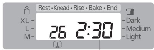 Rest • Knead • Rise • Bake • End XL - L - M - 26 2:30 - Dark - Medium - Light