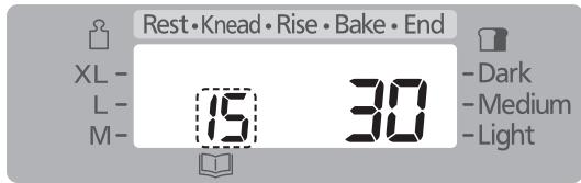 Rest • Knead • Rise • Bake • End XL - L - M- 15 30 - Dark - Medium - Light