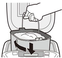 PANASONIC SD-2501WXE - Introdurre gli ingredienti dosati nel cestello del pane - 4