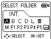 PANASONIC RR-XS420E - Press to select the recording destination folder and press [OK] to enter. - 1
