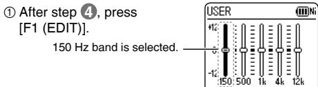 PANASONIC RR-XS420E - Setting when selecting "USER": - 1