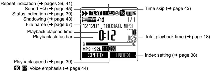 PANASONIC RR-XS420E - Screen display during playback: - 1