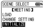 PANASONIC RR-XS420E - Initialising recording scene settings - 1