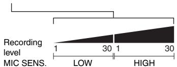PANASONIC RR-XS420E - Setting the recording level manually - 2