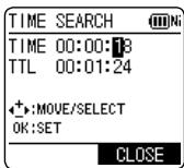 PANASONIC RR-XS420E - Playback from a specified position (TIME SEARCH) - 1