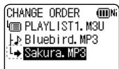 PANASONIC RR-XS420E - Changing the order of playlist tracks - 2