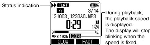 PANASONIC RR-XS420E - Changing the playback speed - 4
