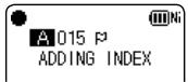 PANASONIC RR-XS420E - Adding index - 1
