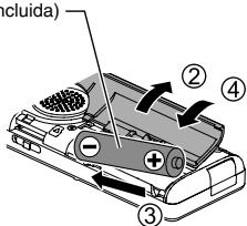 PANASONIC RR-XS420E - Inserción de la pila - 2