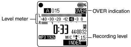 PANASONIC RR-XS420E - Setting the recording level manually - 1