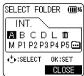 PANASONIC RR-XS420E - Press +, -,  , to select the folder and press [OK] to enter. - 1