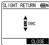 PANASONIC RR-XS420E - Setting the return time: - 1