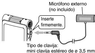 PANASONIC RR-XS420E - Grabación mediante la connexion de un micrófono externo - 1