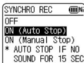 PANASONIC RR-XS420E - Synchro recording setting - 1
