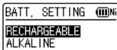 PANASONIC RR-XS410E-W - BATT. SETTING - 1