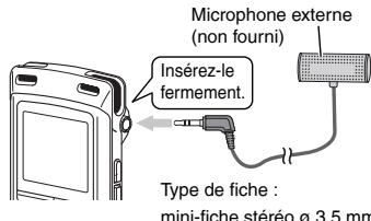 PANASONIC RR-XS410E-W - Enregistrer en branchant un microphone externe - 1