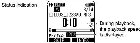 PANASONIC RR-XS410E-W - Changing the playback speed - 1