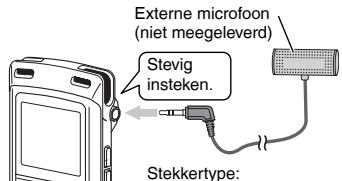 PANASONIC RR-XS410E-W - Opnemen door het aansluiten van een externe microfoon - 1