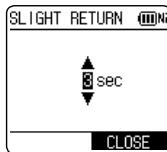 PANASONIC RR-XS410E-W - Setting the return time: - 1