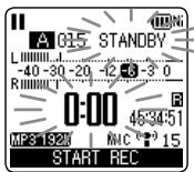 PANASONIC RR-XS410E-W - Adjusting the recording level manually - 1