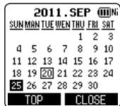 PANASONIC RR-XS410E-W - When "CALENDAR SRCH" is selected: - 1