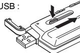 PANASONIC RR-XS410E-W - Sortez la fiche USB. - 2