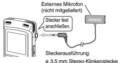 PANASONIC RR-XS410E-W - Aufnahme mit einem extern angeschlossenen Mikrofon - 1
