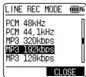 PANASONIC RR-XS410E-W - Selecting line recording mode - 1