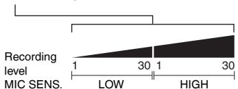 PANASONIC RR-XS410E-W - Adjusting the recording level manually - 4