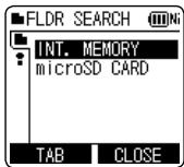 PANASONIC RR-XS410E-W - Selecting the folder or file in the list screen - 1