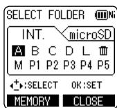 PANASONIC RR-XS410E-W - Press [F2 (FOLDER)]. - 2