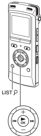 PANASONIC RR-XS410E-W - Selecting a file from folder "M": - 1