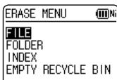 PANASONIC RR-XS410E-W - Press +,- to select "FILE" and press OK] to enter. - 1