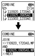 PANASONIC RR-XS410E-W - Editing: Combining files - 3