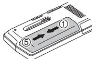 PANASONIC RR-XS410E-W - De batterijplaatsen - 1