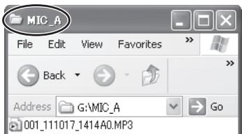 PANASONIC RR-XS410E-W - Right-click to open the folder. - 1