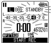PANASONIC RR-XS410E-W - Press and hold [REC] for 1 second or more. - 1