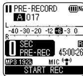 PANASONIC RR-XS410E-W - Press and hold [REC] for 1 second or more. - 1