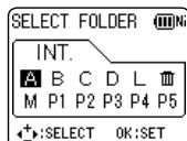 PANASONIC RR-XS410E-W - Press to select the recording destination folder and press [OK] to enter. - 1