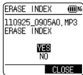 PANASONIC RR-XS410E-W - Deleting index - 1